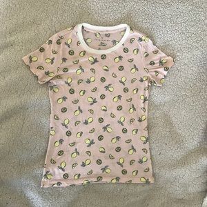 Aeropostal Prince and Fox baby pink lemon tee